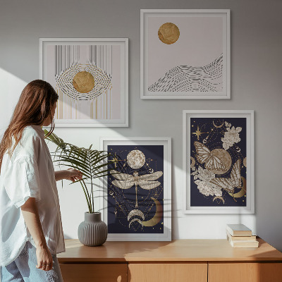 Composição de quadros Motivos da natureza com a lua