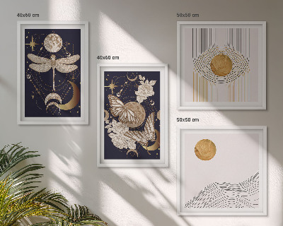 Composição de quadros Motivos da natureza com a lua