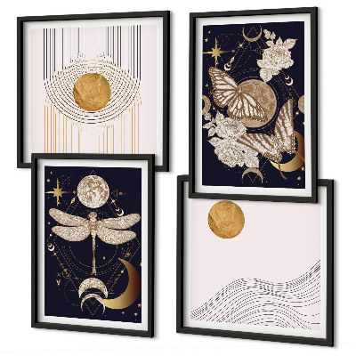 Composição de quadros Motivos da natureza com a lua