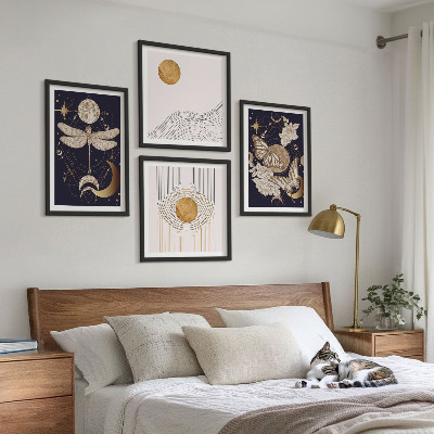 Composição de quadros Motivos da natureza com a lua