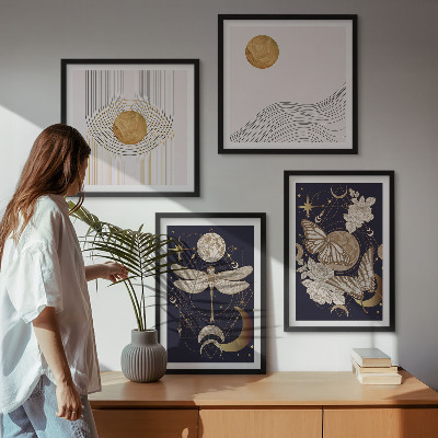 Composição de quadros Motivos da natureza com a lua