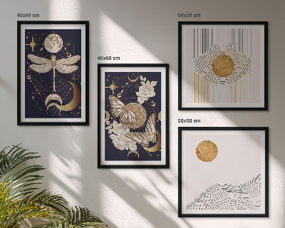 Composição de quadros Motivos da natureza com a lua