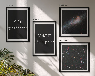 Composição de quadros Slogans motivacionais estrelas espaço