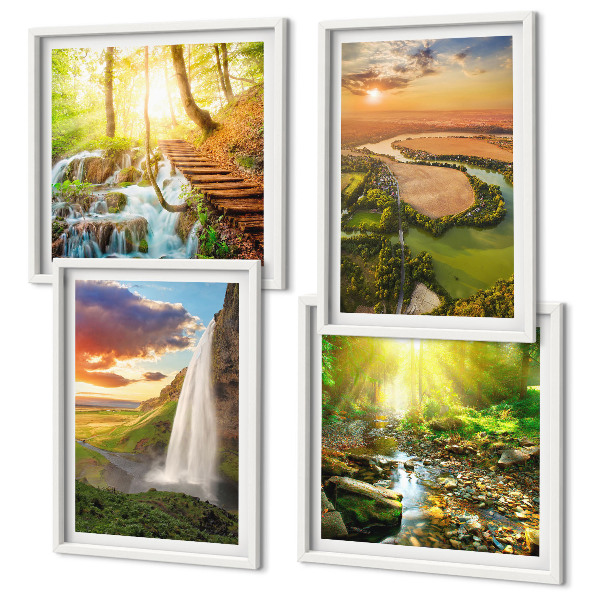 Composição de quadros Cachoeira da Montanha Laranja