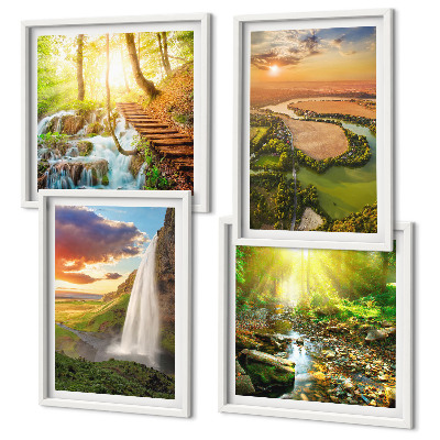 Composição de quadros Cachoeira da Montanha Laranja