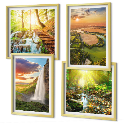 Composição de quadros Cachoeira da Montanha Laranja