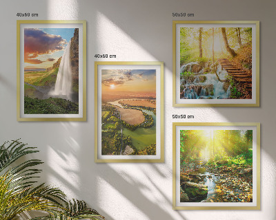 Composição de quadros Cachoeira da Montanha Laranja