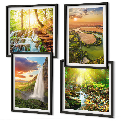 Composição de quadros Cachoeira da Montanha Laranja