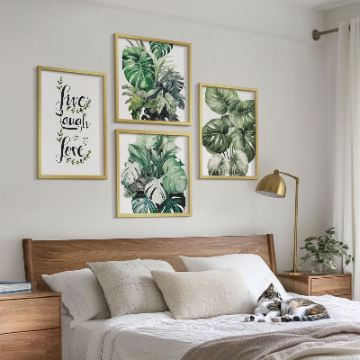 Composição de quadros Plantas frondosas vivem, riem, amam
