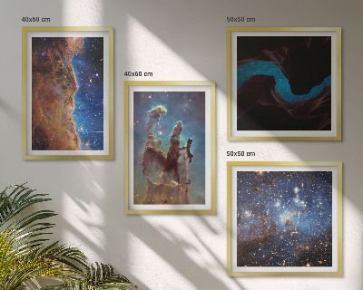 Composição de quadros Paisagens espaciais de galáxias