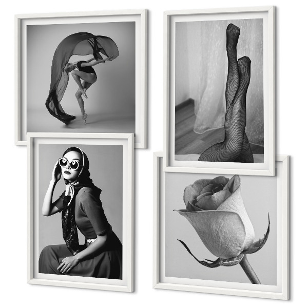 Composição de quadros Retratos elegantes de mulheres sofisticadas