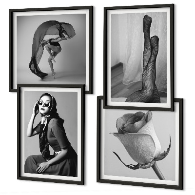Composição de quadros Retratos elegantes de mulheres sofisticadas