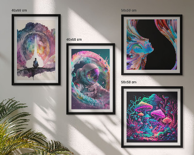 Composição de quadros Ilustrações coloridas de arte fantástica