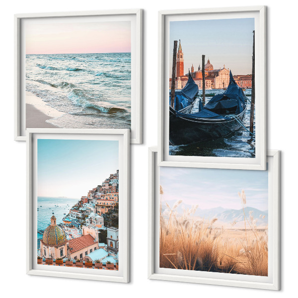 Composição de quadros Vistas marítimas de Veneza