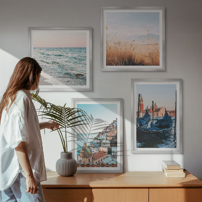 Composição de quadros Vistas marítimas de Veneza