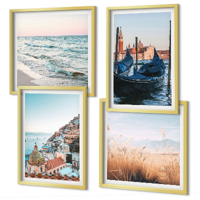Composição de quadros Vistas marítimas de Veneza