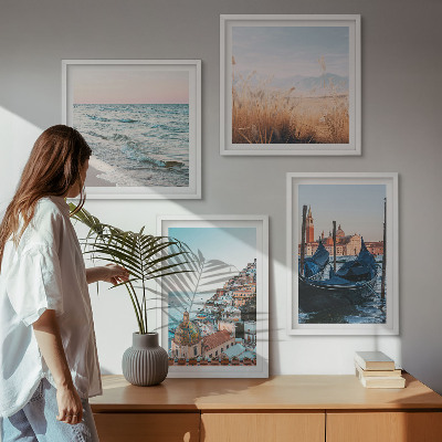 Composição de quadros Vistas marítimas de Veneza
