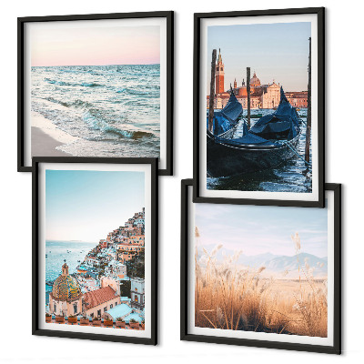 Composição de quadros Vistas marítimas de Veneza