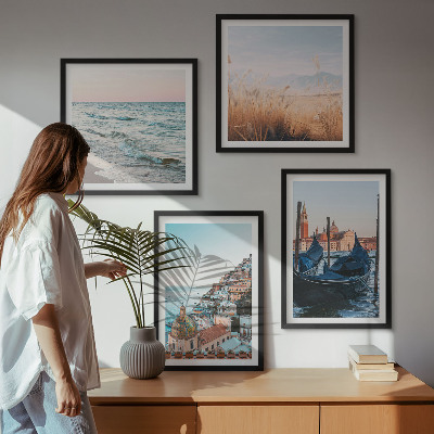 Composição de quadros Vistas marítimas de Veneza