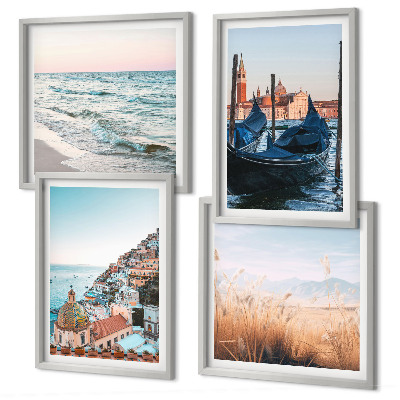 Composição de quadros Vistas marítimas de Veneza
