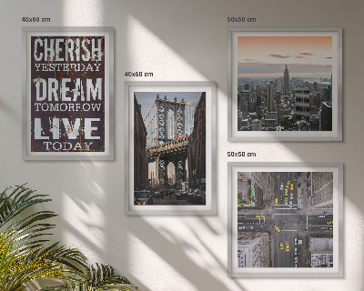 Composição de quadros citação sobre paisagens de Nova York