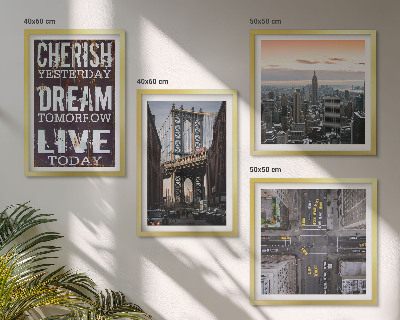 Composição de quadros citação sobre paisagens de Nova York