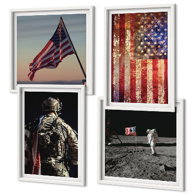 Composição de quadros Símbolos americanos Bandeira dos EUA