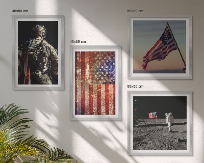 Composição de quadros Símbolos americanos Bandeira dos EUA