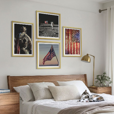Composição de quadros Símbolos americanos Bandeira dos EUA