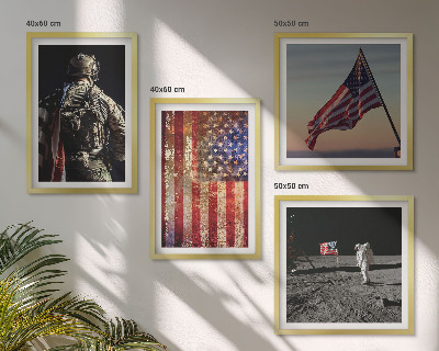 Composição de quadros Símbolos americanos Bandeira dos EUA