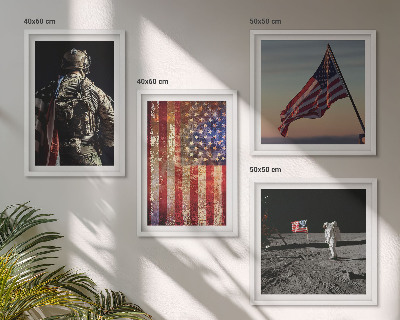 Composição de quadros Símbolos americanos Bandeira dos EUA