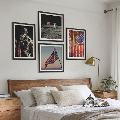 Composição de quadros Símbolos americanos Bandeira dos EUA