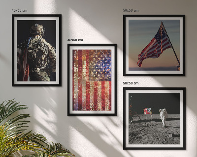 Composição de quadros Símbolos americanos Bandeira dos EUA