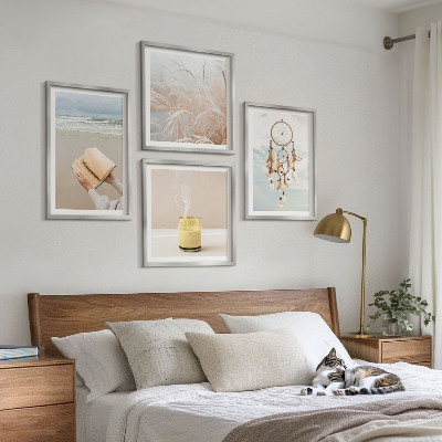 Políptico com moldura Paisagens de verão em estilo boho
