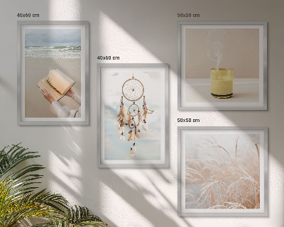 Políptico com moldura Paisagens de verão em estilo boho