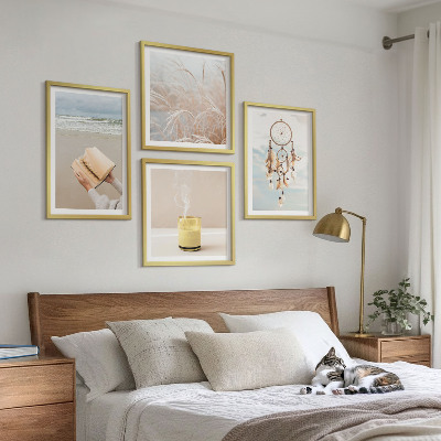 Políptico com moldura Paisagens de verão em estilo boho