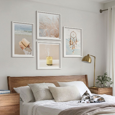 Políptico com moldura Paisagens de verão em estilo boho