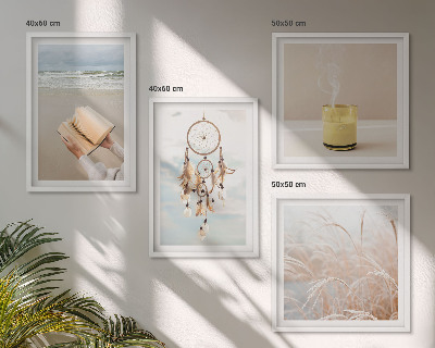 Políptico com moldura Paisagens de verão em estilo boho