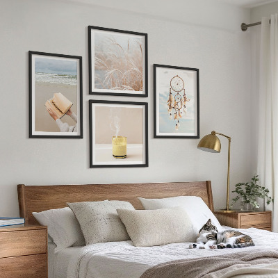Políptico com moldura Paisagens de verão em estilo boho