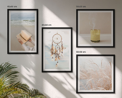 Políptico com moldura Paisagens de verão em estilo boho