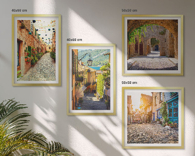 Composição de quadros Ruas encantadoras com pedras