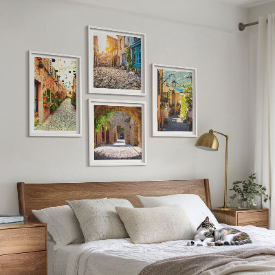 Composição de quadros Ruas encantadoras com pedras