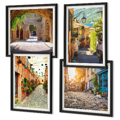 Composição de quadros Ruas encantadoras com pedras