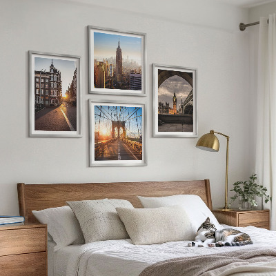 Políptico com moldura Conjunto de pinturas com vista para Londres