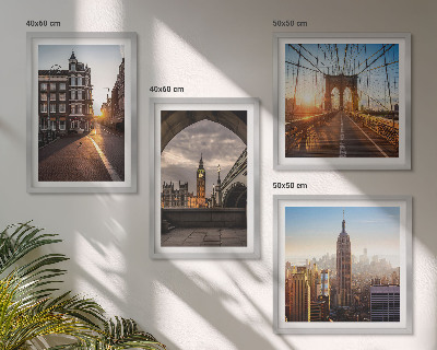 Políptico com moldura Conjunto de pinturas com vista para Londres