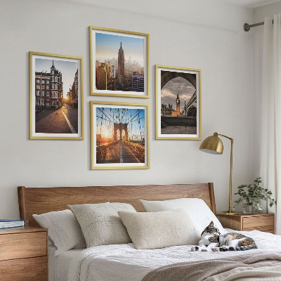 Políptico com moldura Conjunto de pinturas com vista para Londres
