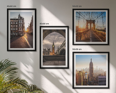 Políptico com moldura Conjunto de pinturas com vista para Londres