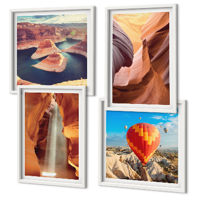 Composição de quadros Cachoeira no desfiladeiro do cânion
