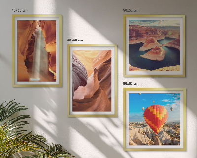 Composição de quadros Cachoeira no desfiladeiro do cânion