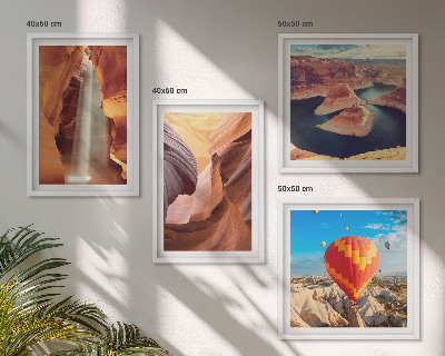 Composição de quadros Cachoeira no desfiladeiro do cânion
